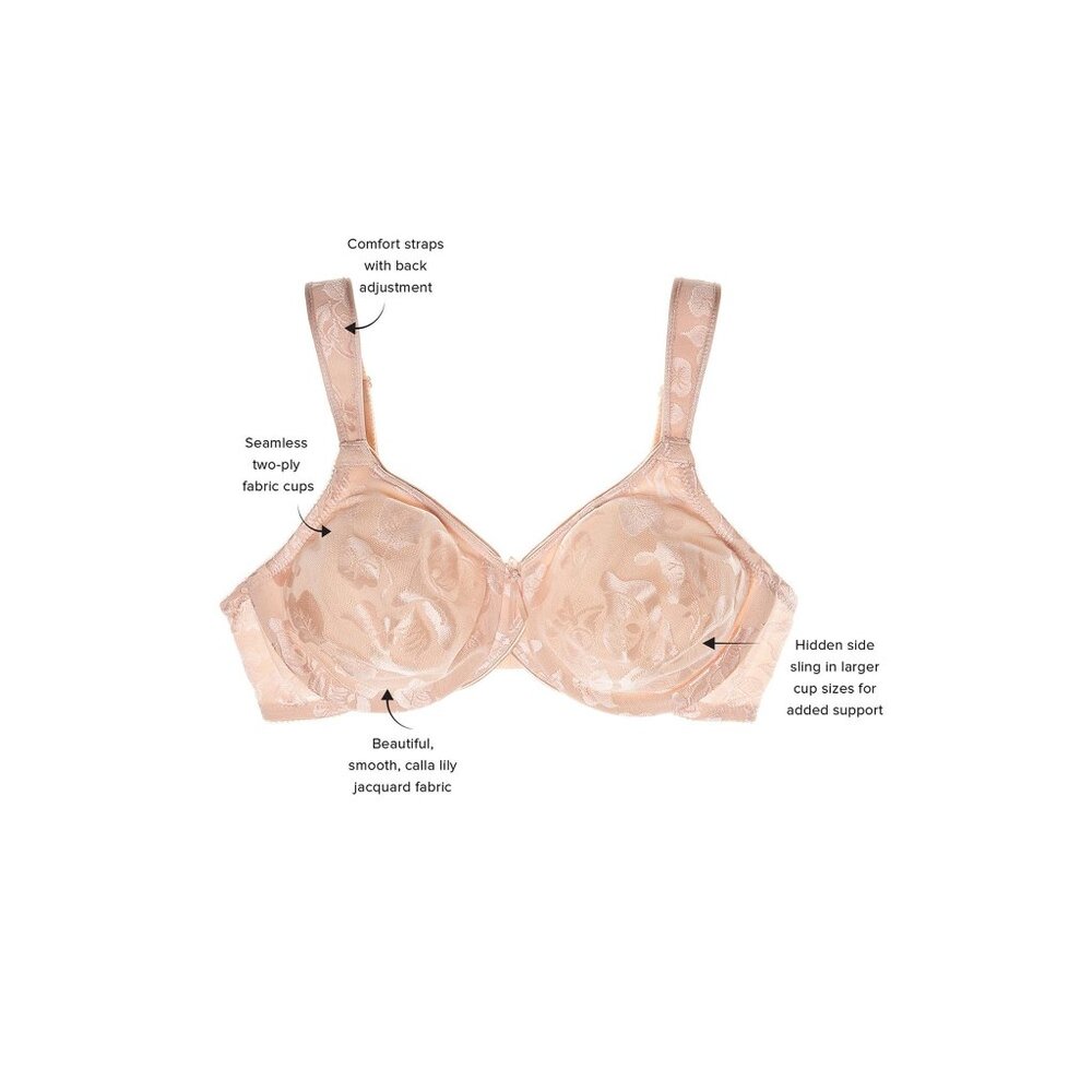 🆕 WACOAL Awareness Full Unpadded Underwire Bra 34DDD Beige Nude #85567 - Picture 7 of 12